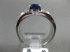 ESTATE WIDE 3.27CT DIAMOND & SAPPHIRE 18K WHITE GOLD 3D FILIGREE ENGAGEMENT RING