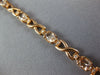 LONG 4.15CT DIAMOND & AAA MORGANITE 14K ROSE GOLD 3D OVAL X LOVE TENNIS BRACELET