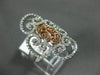 ESTATE LARGE .60CT DIAMOND 14KT WHITE & ROSE GOLD MULTI HEART FILIGREE LOVE RING