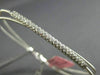 ESTATE .25CT DIAMOND 14KT WHITE GOLD CRISS CROSS BAR FLEXIBLE MESH LOVE BRACELET