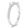 ESTATE .28CT DIAMOND 14KT WHITE GOLD 3D CLASSIC ROUND DOUBLE Y FUN RING