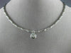 ESTATE .82CT DIAMOND 14KT WHITE GOLD CLASSIC SOLITAIRE BEZEL DROP NECKLACE #204
