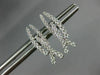 ESTATE .31CT ROUND DIAMOND 18KT WHITE GOLD CLASSIC CRISS CROSS HANGING EARRINGS