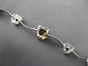 ESTATE LONG 3.80CTW DIAMOND & AAA MULTI GEM 14KT WHITE GOLD HEART LOVE BRACELET