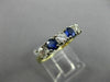 ESTATE 1.15CT DIAMOND SAPPHIRE 14KT 2 TONE GOLD WEDDING ANNIVERSARY RING #25467