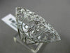 ESTATE .96CT DIAMOND 14KT WHITE GOLD 3D OPEN FILIGREE DOUBLE HEART COCKTAIL RING