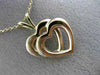 ESTATE 14KT YELLOW & ROSE GOLD CLASSIC DOUBLE HEART LOVE FLOATING PENDANT #25603
