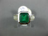 2.90CT DIAMOND & AAA EMERALD 14KT WHITE GOLD 3D SQUARE OCTAGON ENGAGEMENT RING
