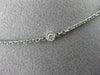 ESTATE .52CT DIAMOND 14KT WHITE GOLD 10 DIAMOND BY THE YARD NECKLACE  #1393