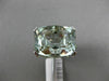 ESTATE EXTRA LARGE 15.22CT DIAMOND & AAA GREEN AMETHYST 14KT WHITE GOLD 3D RING