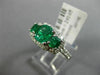 ESTATE WIDE 3.07CT DIAMOND AAA EMERALD & RUBY 14K WHITE GOLD 3D ANNIVERSARY RING