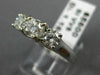 ESTATE 1.16CT DIAMOND 14KT WHITE GOLD PAST PRESENT FUTURE ENGAGEMENT RING #22152
