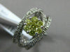 ESTATE WIDE .95CT WHITE & FANCY YELLOW DIAMOND 14KT GOLD 3D FLOWER INFINITY RING