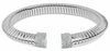 ESTATE .75CT DIAMOND 18K WHITE GOLD 3D FLEXIBLE SNAKE TRIANGULAR BANGLE BRACELET