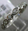 ESTATE .22CT ROUND & MARQUISE DIAMOND 14KT GOLD BEZEL SEMI ETERNITY WEDDING RING