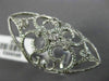 LARGE 1.33CT DIAMOND 14KT WHITE GOLD 3D OPEN FILIGREE FLOWER MARQUISE SHAPE RING