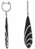ESTATE LARGE 2.45CT WHITE & BLACK DIAMOND 14KT WHITE GOLD 3D TEAR DROP EARRINGS