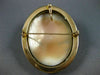 ANTIQUE LARGE 14K YELLOW GOLD ITALIAN LADY SHELL CAMEO PIN BROOCH PENDANT #19940