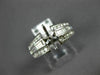 ANTIQUE .90CT DIAMOND 14KT WHITE GOLD FILIGREE SEMI MOUNT ENGAGEMENT RING #9872