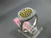 ESTATE WIDE .61CT FANCY DIAMOND 18KT TWO TONE GOLD 3D PAVE CIRCULAR CLASSIC RING