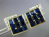 ESTATE EXTRA LARGE 5.72CT DIAMOND & AAA SAPPHIRE 18KT 2 TONE GOLD 3D CUFFLINKS