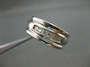 ESTATE WIDE .25CT DIAMOND 7 STONE 14KT WHITE GOLD MENS ANNIVERSARY RING #16135