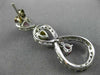 ESTATE LARGE 4.11CT DIAMOND & AAA PINK & YELLOW SAPPHIRE 18K WHITE GOLD EARRINGS