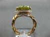 ESTATE LARGE 8.73CT DIAMOND & AAA LIME QUARTZ 14KT ROSE GOLD HALO INFINITY RING