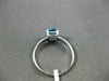 ESTATE 1.20CT AAA BLUE TOPAZ 14KT WHITE GOLD 3D SQUARE SOLITAIRE PROMISE RING