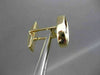 ANTIQUE .16CT OLD MINE DIAMOND & AAA OVAL ONYX 14K YELLOW GOLD CUFF LINKS #23084