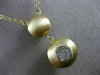 ESTATE LARGE .20CT DIAMOND 14KT TWO TONE GOLD 3D CLUSTER MATTE ITALIAN NECKLACE