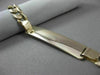 ESTATE LARGE & LONG 14KT YELLOW GOLD CONCAVE CURB ID ENGRAVABLE BRACELET #22868