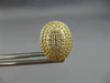LARGE .83CT DIAMOND 14K YELLOW GOLD 3D CLUSTER DOUBLE HALO CLIP ON POST EARRINGS
