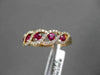 ESTATE WIDE .65CTW DIAMOND & AAA RUBY 14KT ROSE GOLD INFINITY ETOILE FUN RING