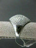 ESTATE LARGE 6.05CTW DIAMOND 18KT WHITE GOLD FLAT DOME SHAPE FUN RING STUNNING!