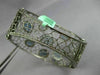 EXTRA LARGE 15.78CT DIAMOND & AAA SLICED SAPPHIRE 18K BLACK GOLD BANGLE BRACELET