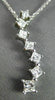 ESTATE .47CT DIAMOND 14KT WHITE GOLD PRINCESS JOURNEY FLOATING PENDANT #17635
