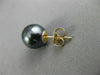 ESTATE 14KT YELLOW & BLACK GOLD 3D CLASSIC CIRCULAR STUD EARRINGS #25892