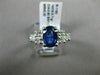 WIDE 2.38CT DIAMOND & AAA KASHMIR SAPPHIRE 14KT WHITE GOLD OVAL ENGAGEMENT RING