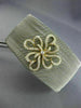 ESTATE WIDE .62CT DIAMOND 18K GOLD & STAINLESS STEEL FLOWER MESH BANGLE BRACELET