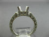 ESTATE .60CT DIAMOND PLATINUM FILIGREE DOUBLE SIDED SEMI MOUNT ENGAGEMENT RING