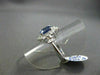 ANTIQUE LARGE 2.96CT DIAMOND & AAA SAPPHIRE 18K WHITE GOLD CLUSTER RING STUNNING