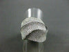 ESTATE WIDE 2.31CT DIAMOND 14KT WHITE GOLD LARGE WAVE FUN RING ONE OF A KIND!!