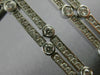 ESTATE 1.27CT DIAMOND 14KT WHITE GOLD BEZEL DOUBLE ROW HANGING EARRINGS #16917