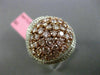 ESTATE LARGE 2.45CT PINK & WHITE DIAMOND 18KT 2 TONE GOLD MULTI SHAPE OVAL RING