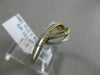 ESTATE LARGE .37CT DIAMOND 18KT WHITE & YELLOW GOLD MULTI ROW INFINITY LOVE RING