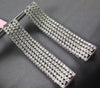 LARGE & WIDE 5.1CT DIAMOND 18KT WHITE GOLD MULTI ROW ELONGATED FUN HOOP EARRINGS
