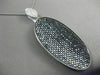 ESTATE LARGE 8.88CT WHITE & BLACK DIAMOND 14KT WHITE GOLD OVAL FLOATING PENDANT
