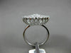 ESTATE LARGE 1.65CT ROUND & BAGUETTE DIAMOND 14K WHITE GOLD FLOWER SUNBURST RING