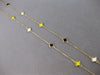 MULTI COLOR ENAMEL 14K YELLOW GOLD MULTI FLOWER BY THE YARD LOVE NECKLACE #27914